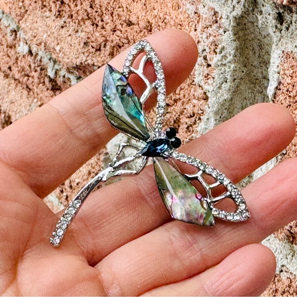 Natural Corlorful Abalone Dragonfly Brooch Dragonfly Brooch Dragonfly Pin - Picture 4 of 11